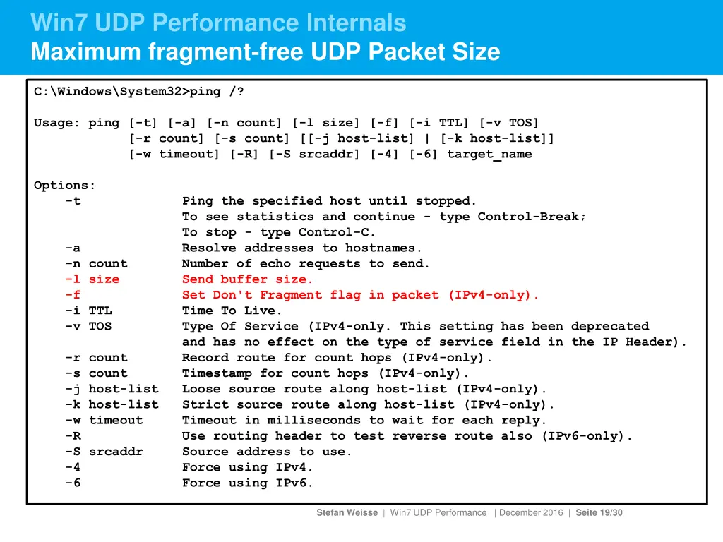win7 udp performance internals maximum fragment 1
