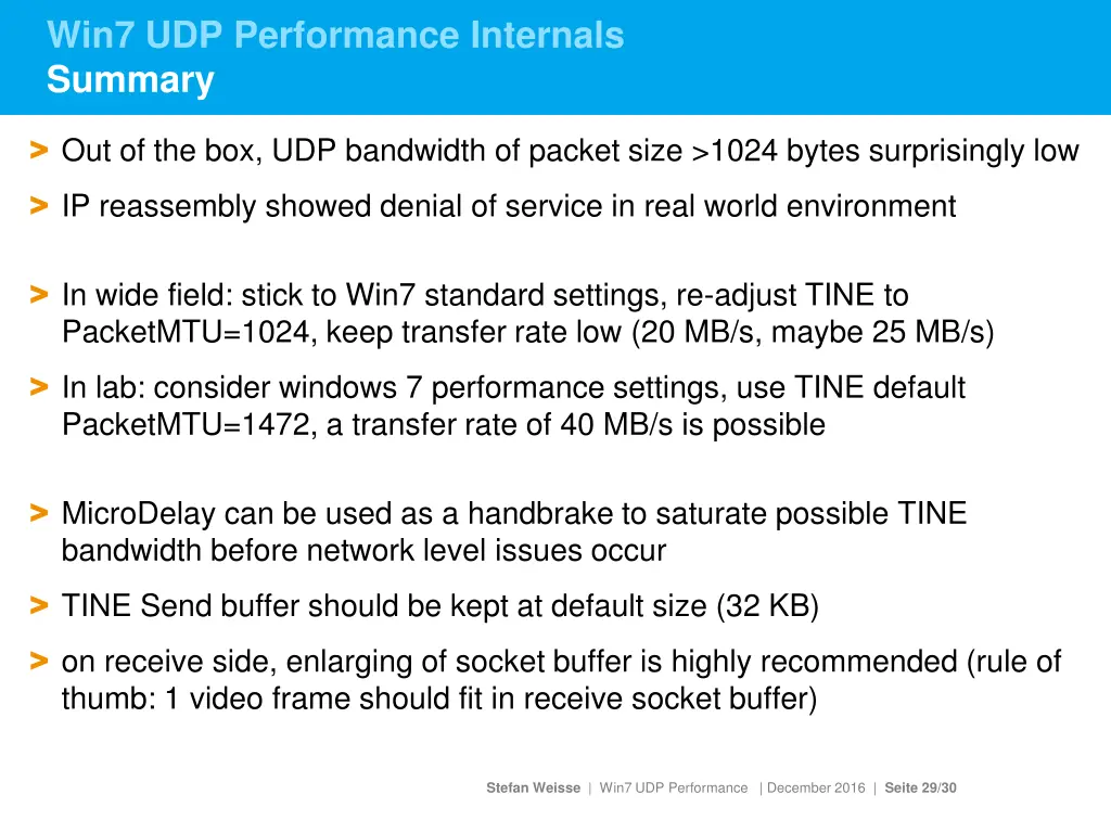 win7 udp performance internals summary