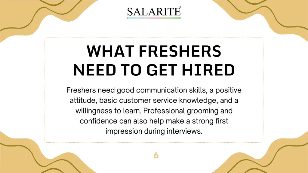 what freshers need to get hired