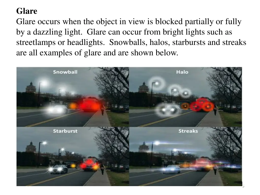 glare glare occurs when the object in view