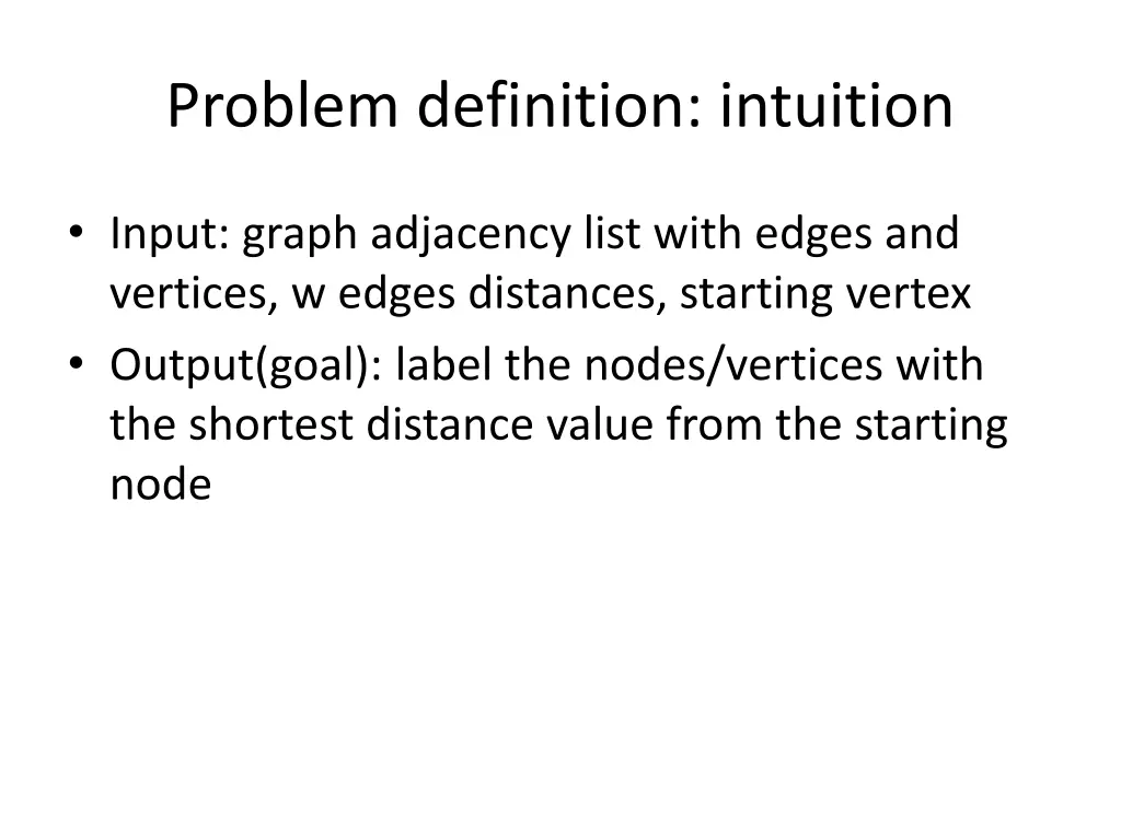 problem definition intuition