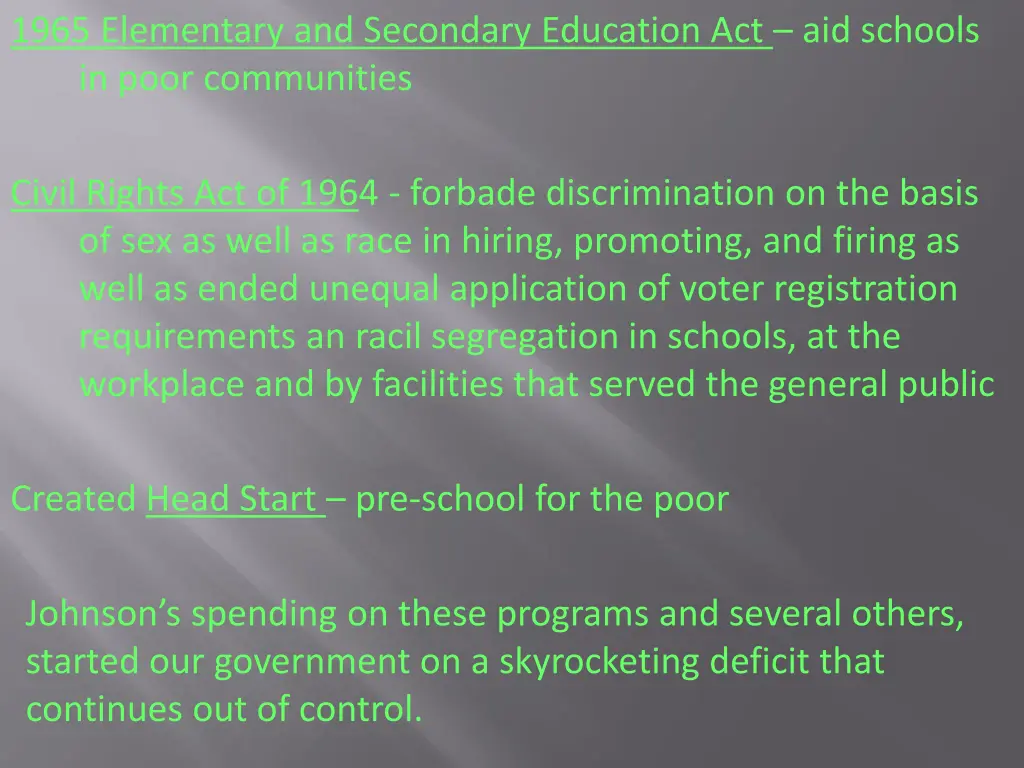 1965 elementary and secondary education