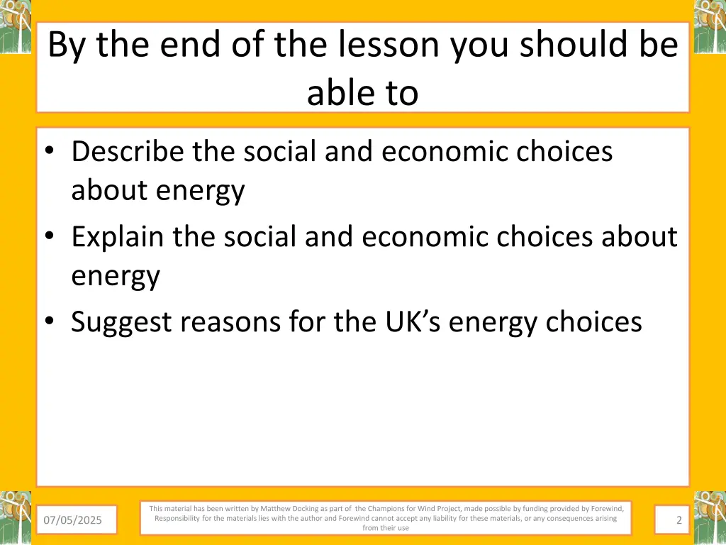 by the end of the lesson you should be able to