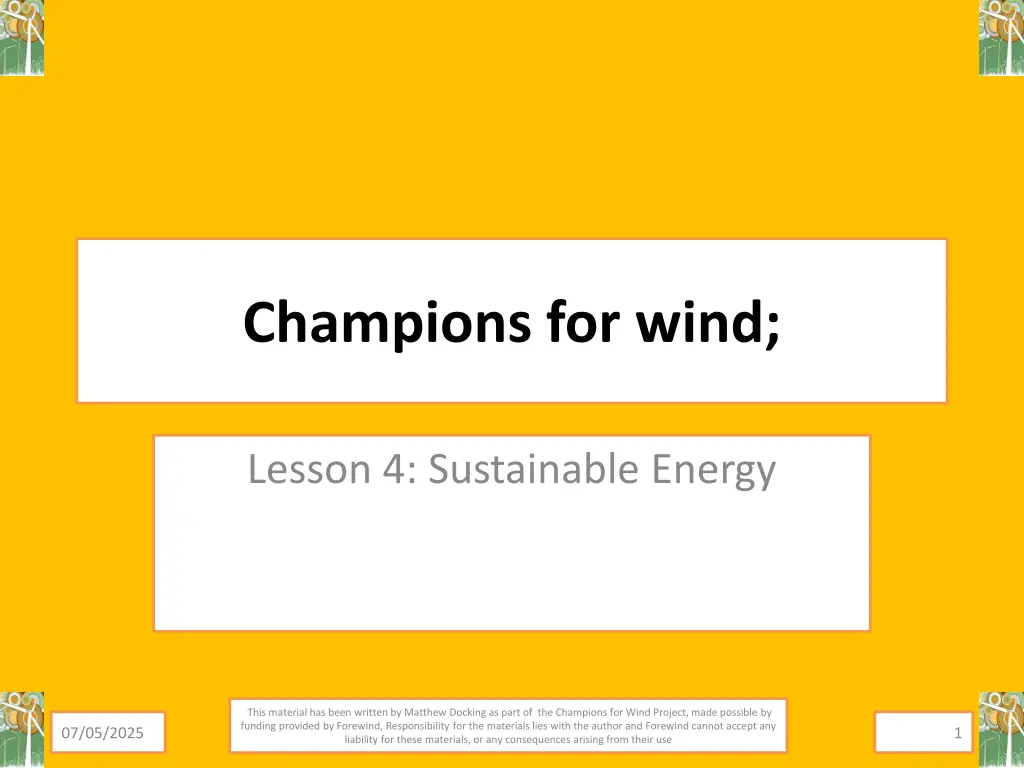 champions for wind
