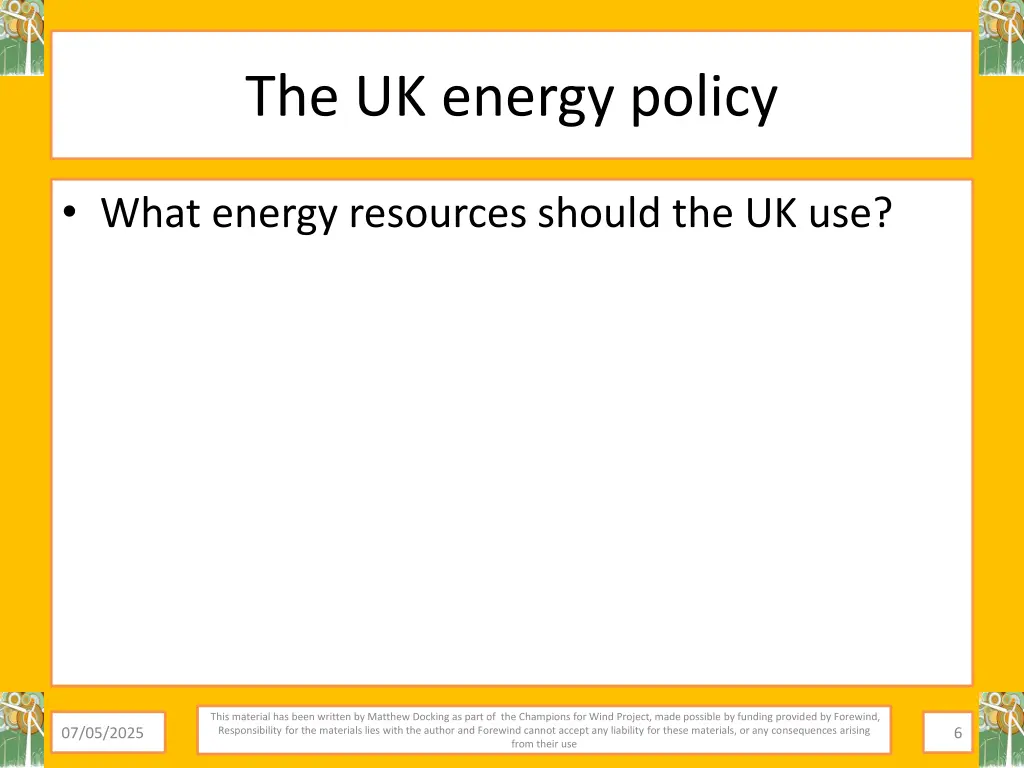 the uk energy policy