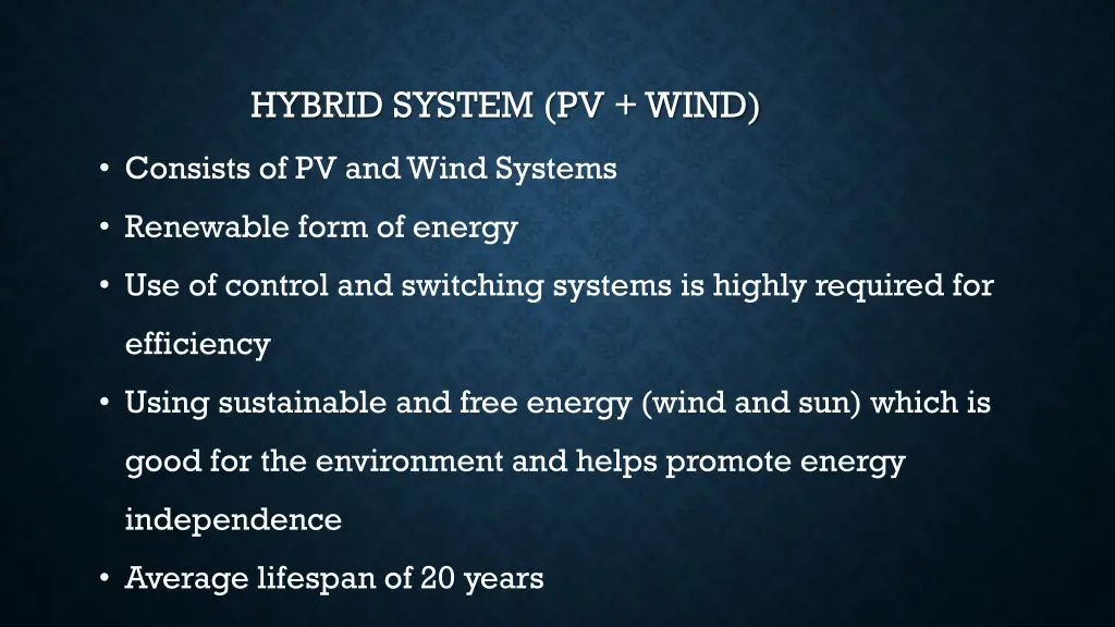 hybrid system pv wind