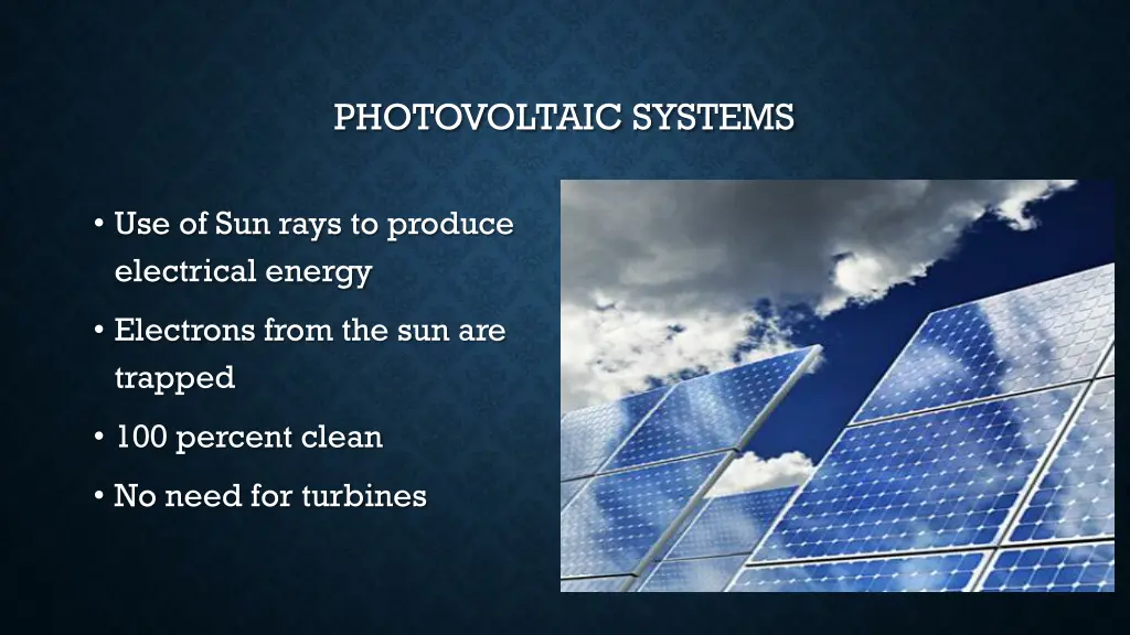 photovoltaic systems