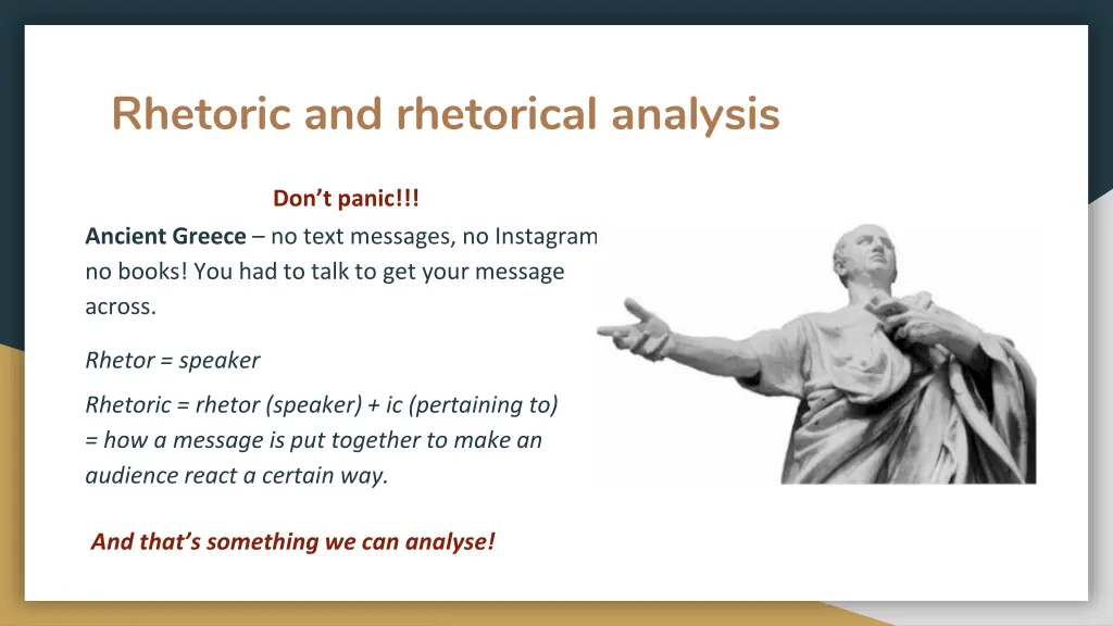 rhetoric and rhetorical analysis