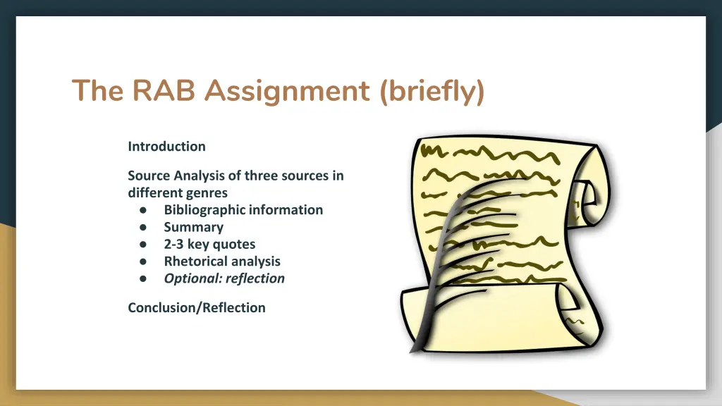 the rab assignment briefly