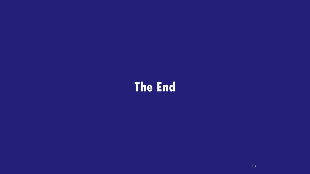 the end