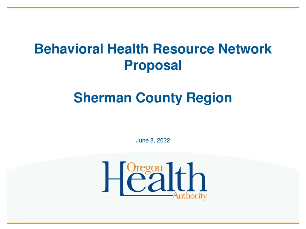 behavioral health resource network proposal