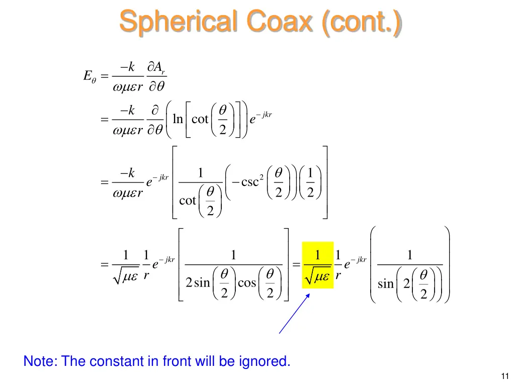 spherical coax cont 8