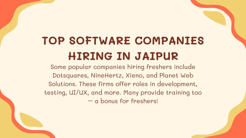 top software companies hiring in jaipur some