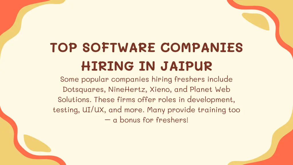 top software companies hiring in jaipur some