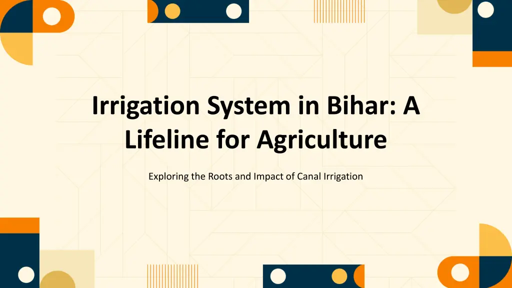 irrigation system in bihar a lifeline