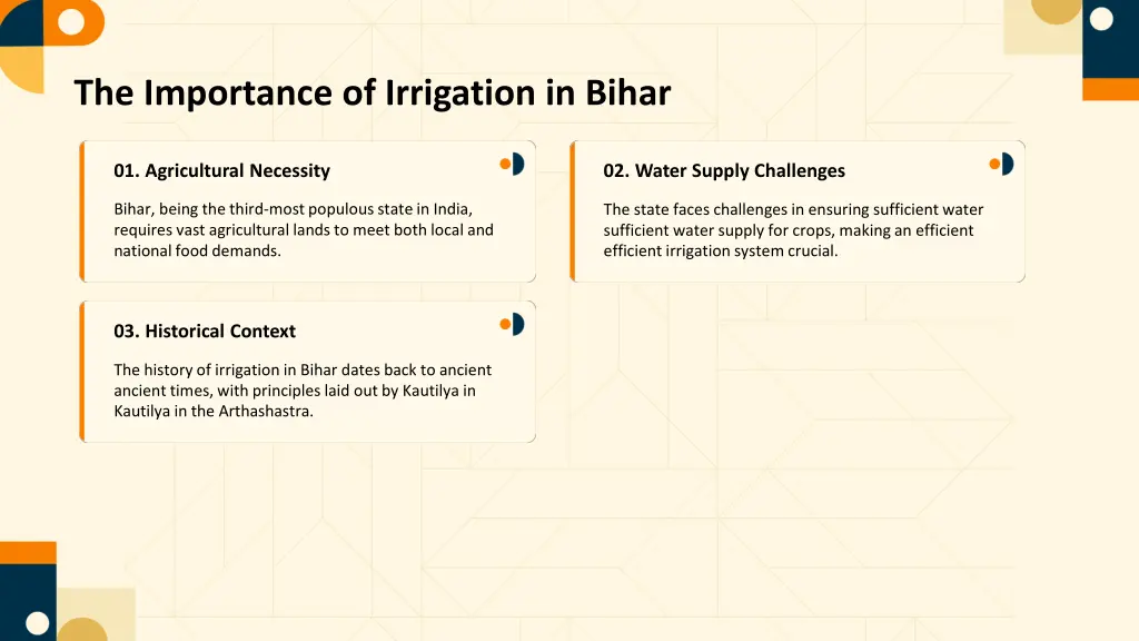 the importance of irrigation in bihar