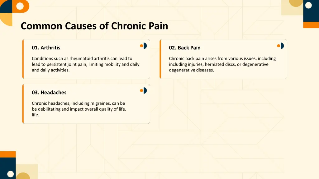 common causes of chronic pain