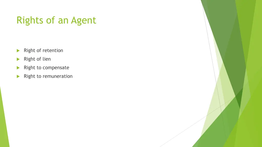 rights of an agent