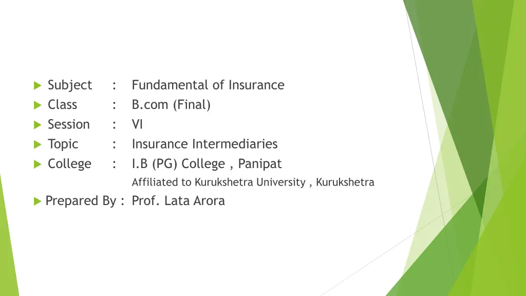 subject class session topic college