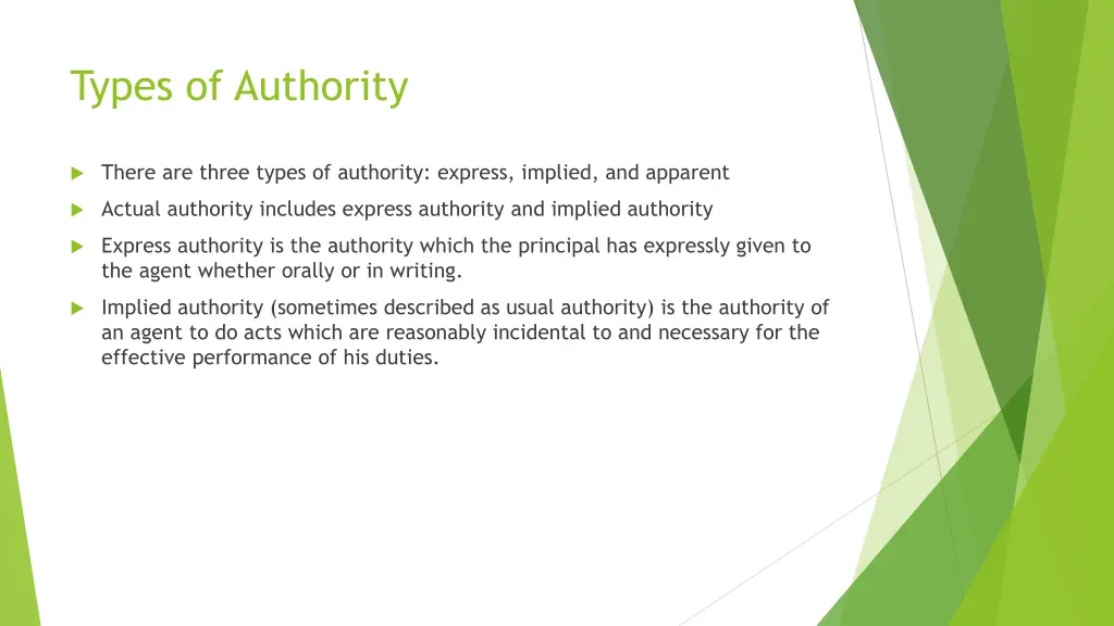 types of authority