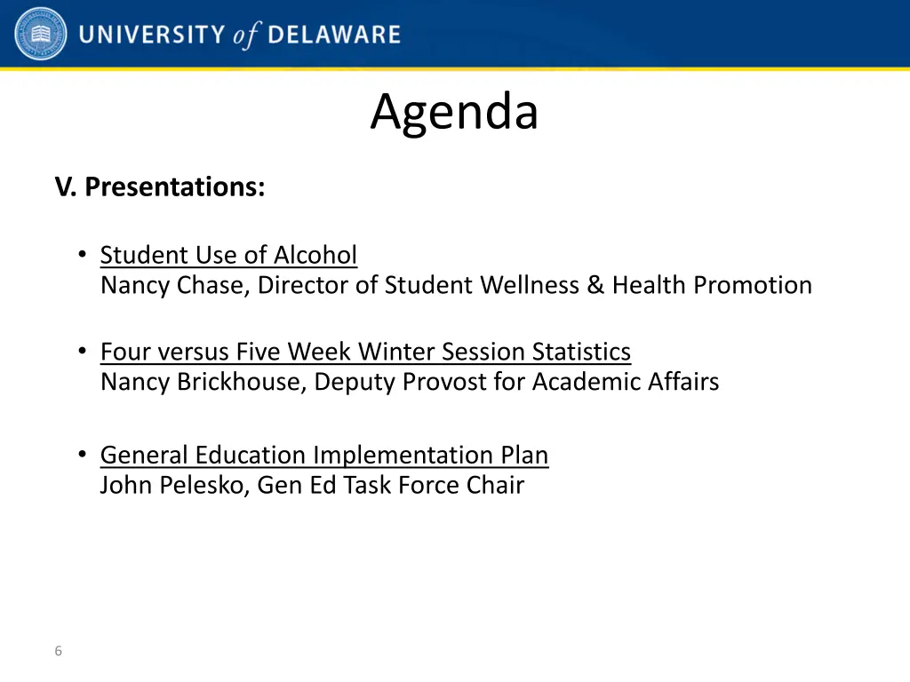 agenda 1
