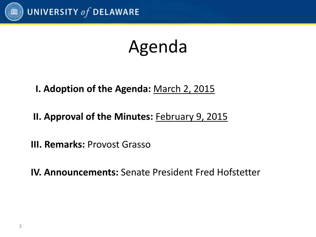agenda