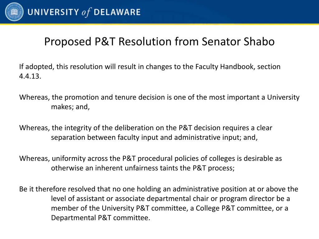 proposed p t resolution from senator shabo