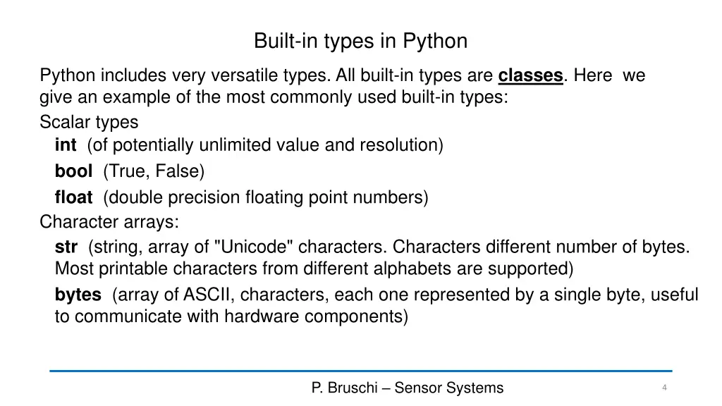built in types in python