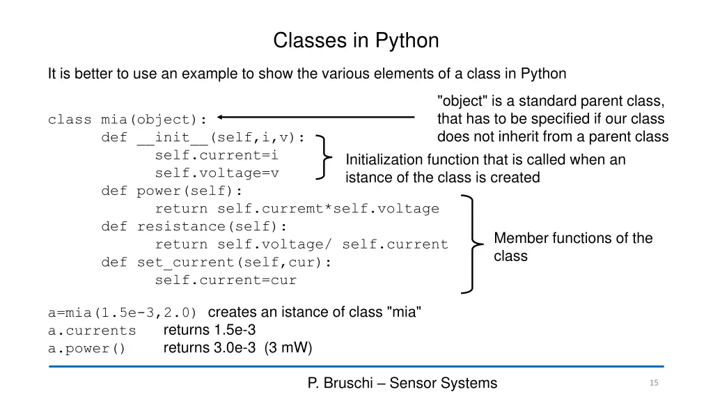 classes in python