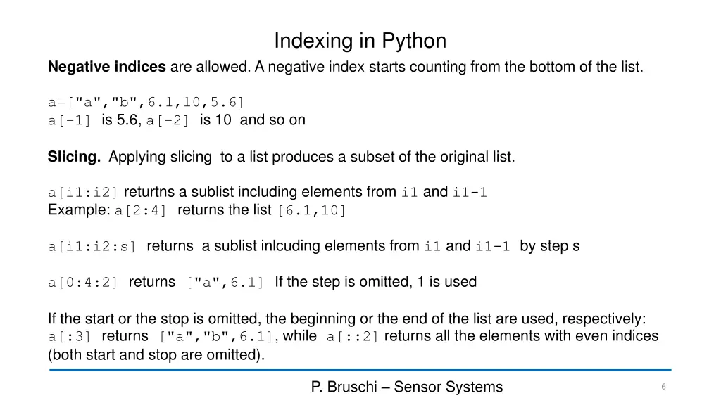 indexing in python