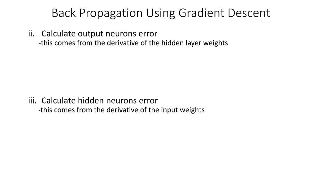 back propagation using gradient descent 6