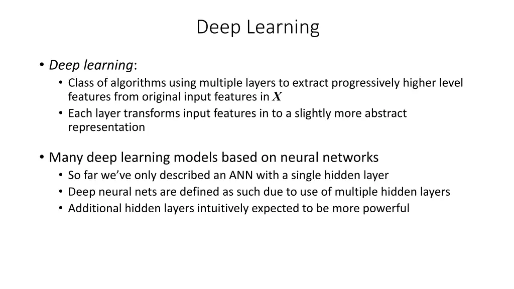 deep learning