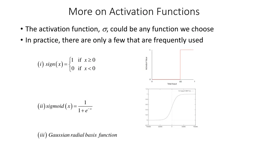 more on activation functions