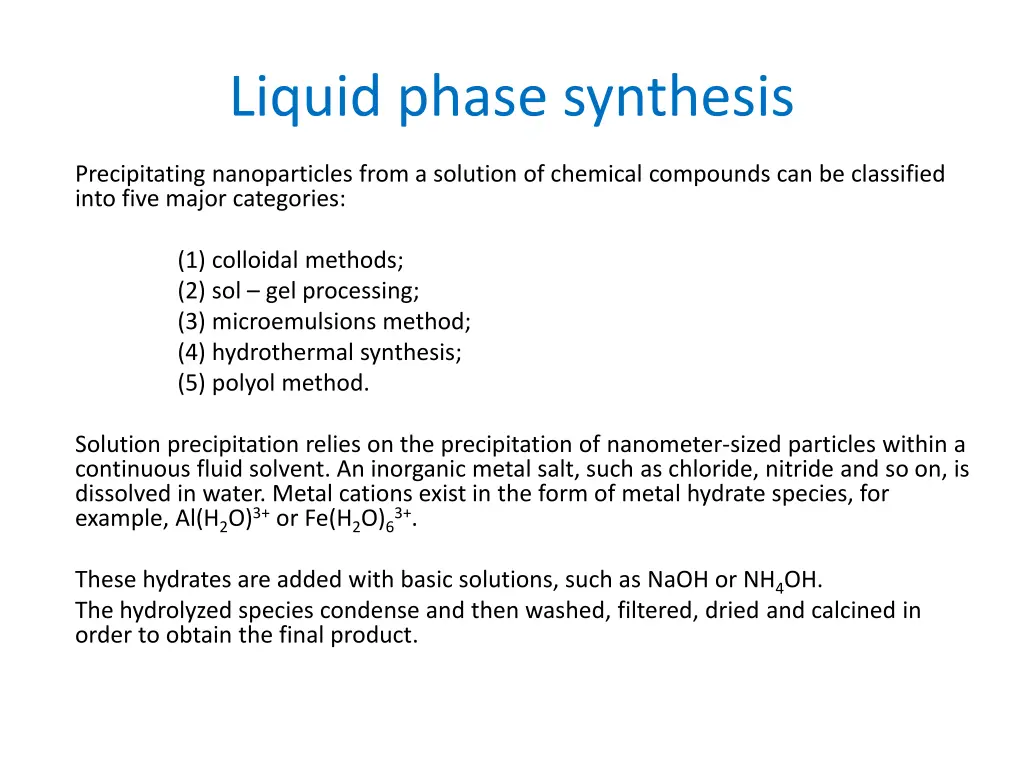 liquid phase synthesis