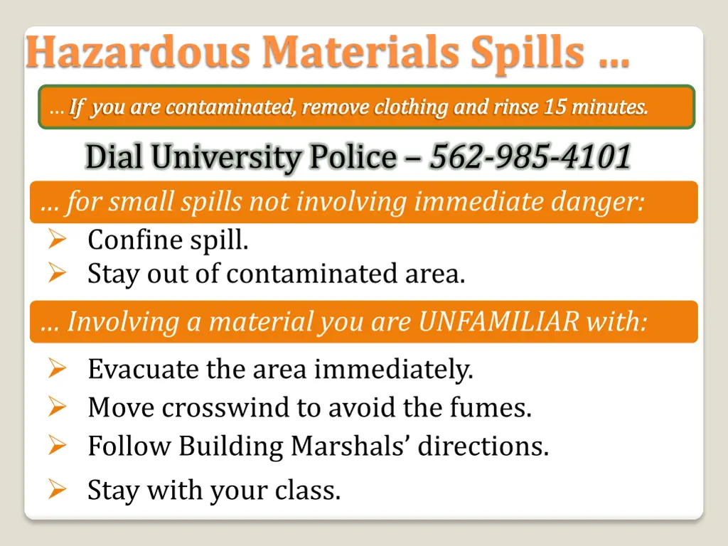 hazardous materials spills