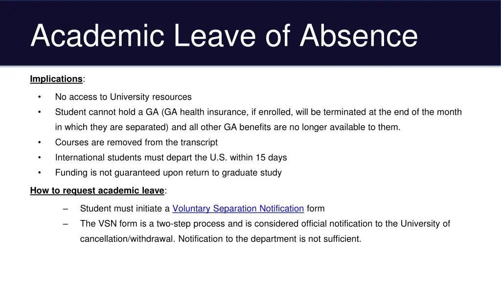 academic leave of absence 1