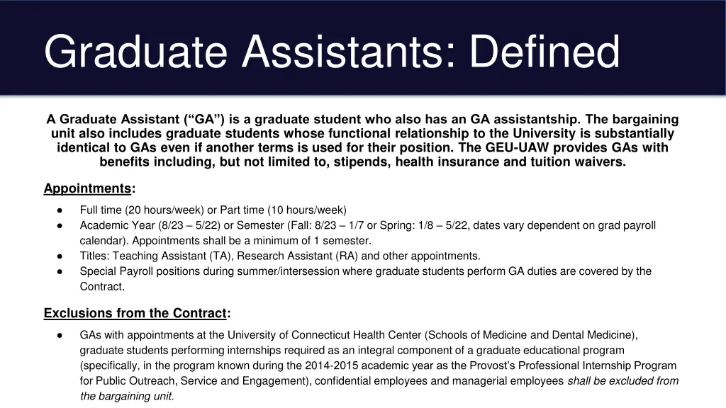 graduate assistants defined