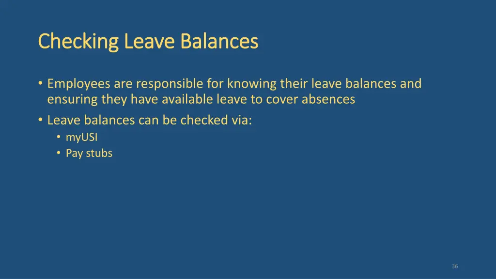 checking leave balances checking leave balances