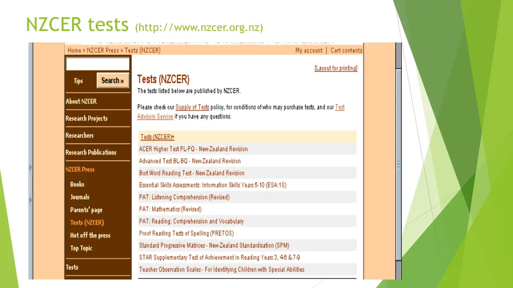 nzcer tests http www nzcer org nz