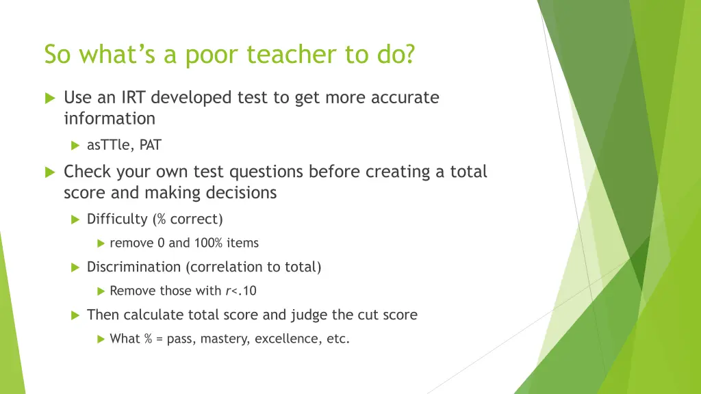 so what s a poor teacher to do