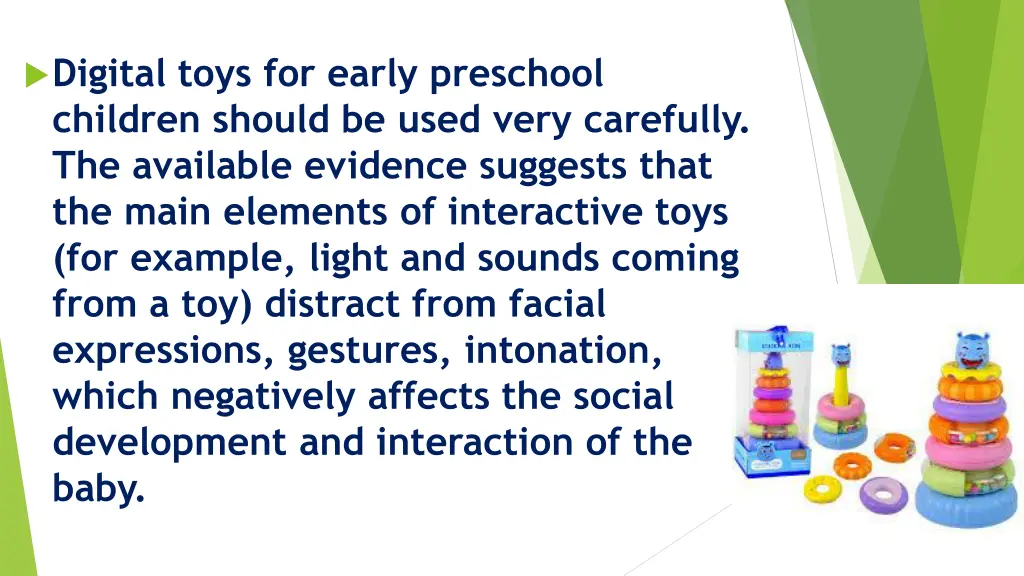 digital toys for early preschool children should