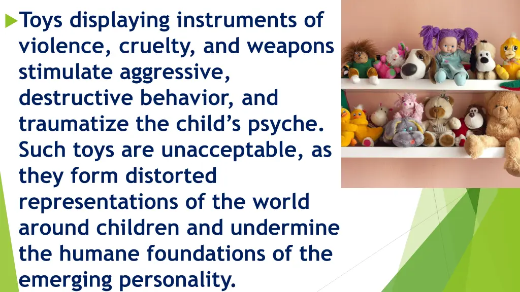 toys displaying instruments of violence cruelty