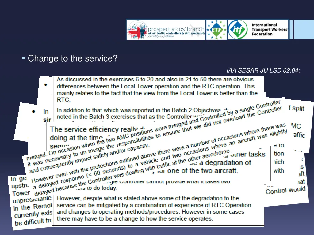 change to the service