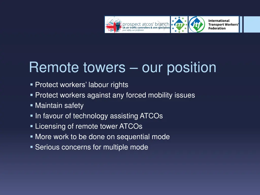 remote towers our position