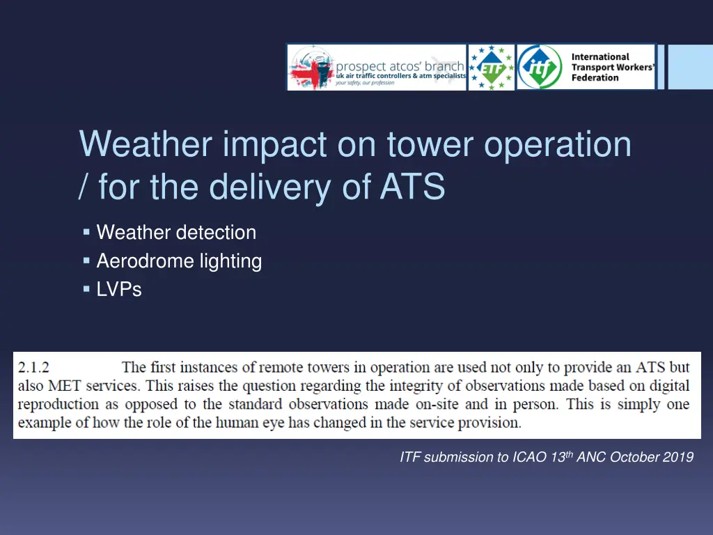 weather impact on tower operation