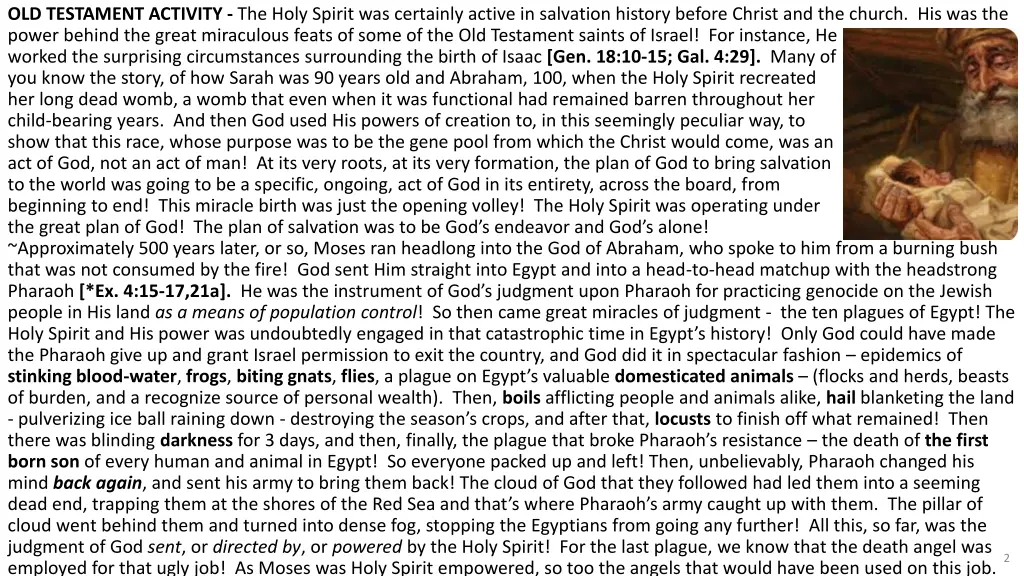 old testament activity the holy spirit