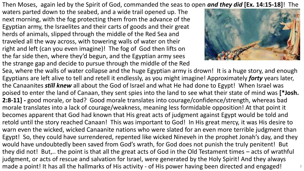 then moses again led by the spirit