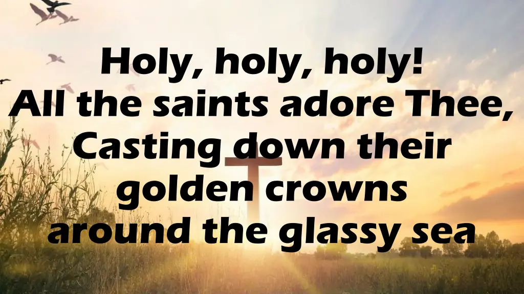 holy holy holy all the saints adore thee casting