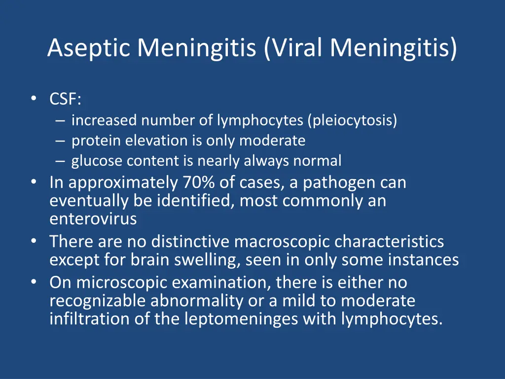 aseptic meningitis viral meningitis 1
