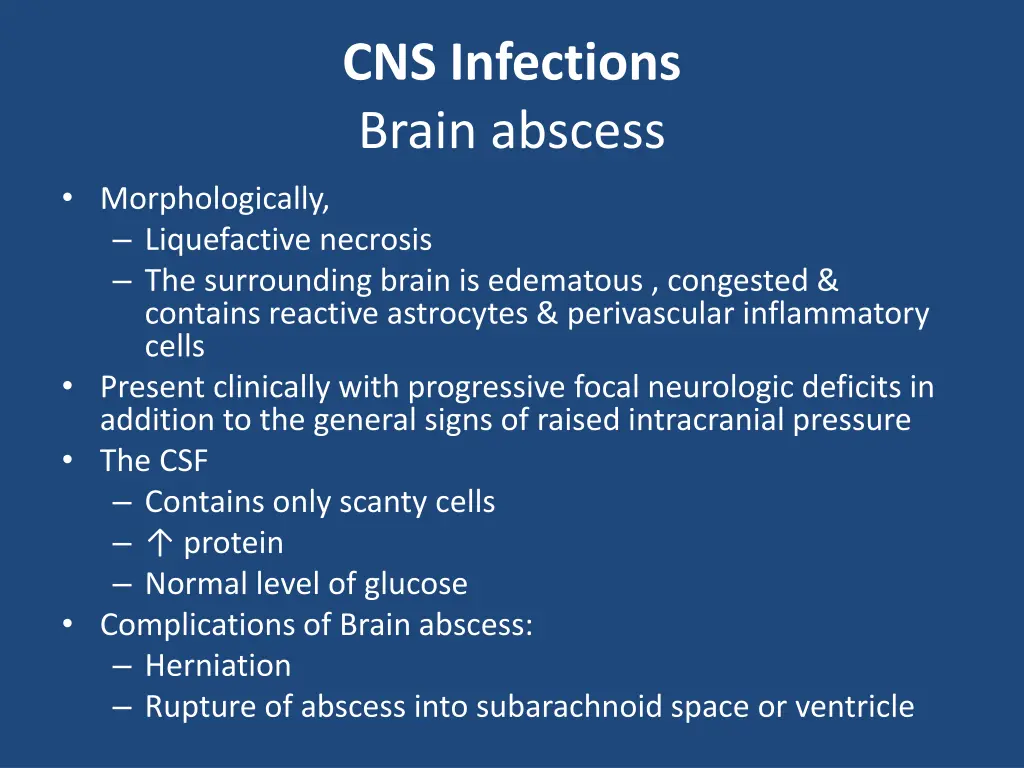 cns infections brain abscess 1